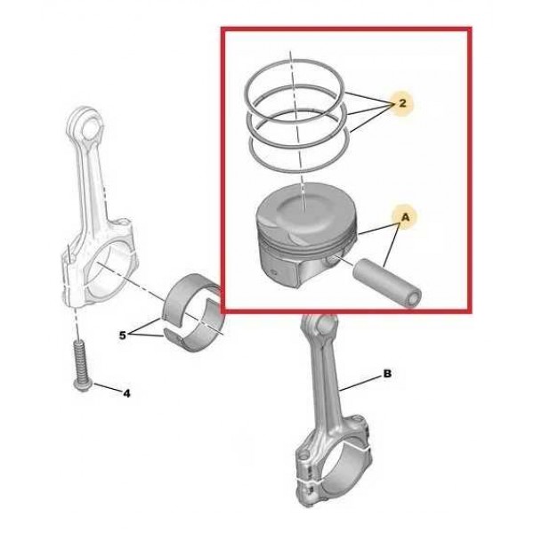 Pistao Anel Motor Fiat 500 Fiorino 1.4 Fire Evo 55252776 Un