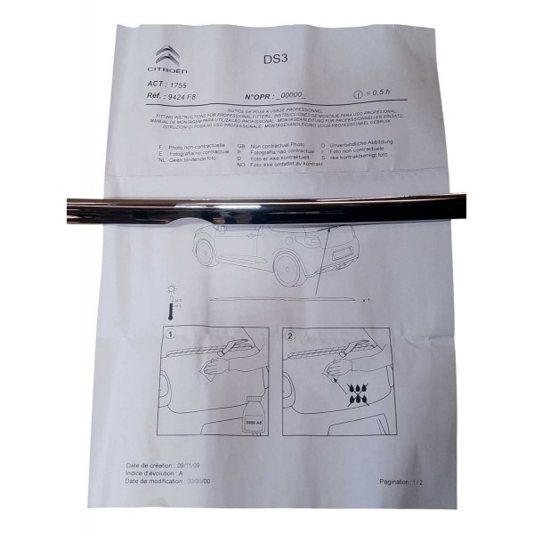 Friso Cromado Tampa Traseira Citroen Ds3 9424f8 Original Cromado