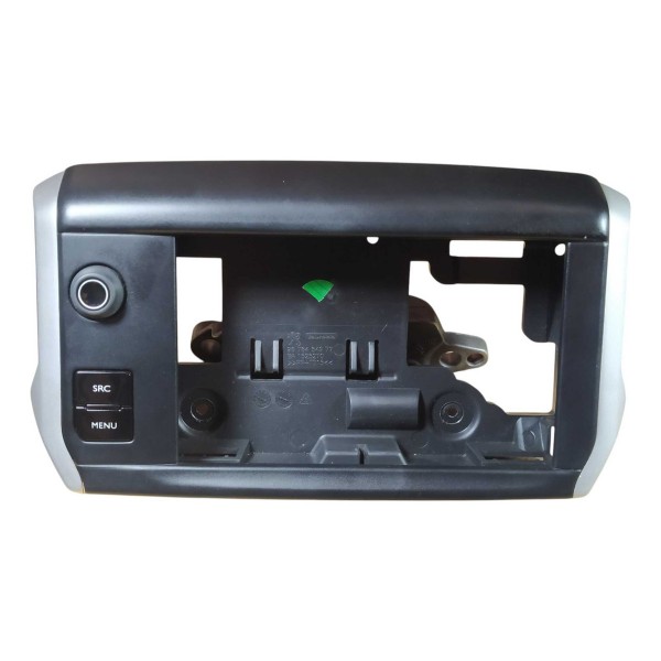 Moldura Tela Suporte Multimidia Peugeot 208 2016 2020 Preto