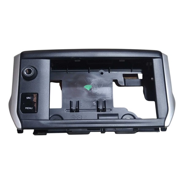 Moldura Tela Suporte Multimidia Peugeot 208 2016 2020 Preto