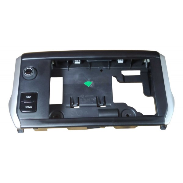 Moldura Tela Suporte Multimidia Peugeot 208 2016 2020 Preto