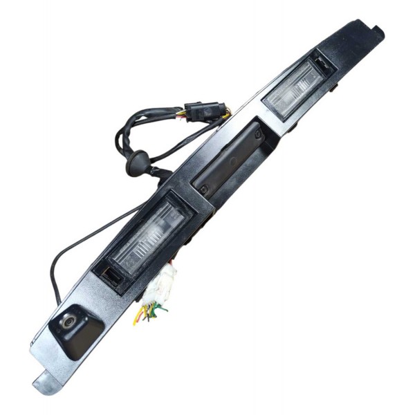 Suporte Luz Placa Camera Re Botao Mala Hyundai Santa Fe Preto