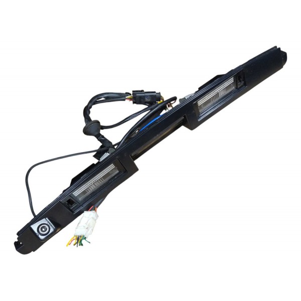 Suporte Luz Placa Camera Re Botao Mala Hyundai Santa Fe Preto