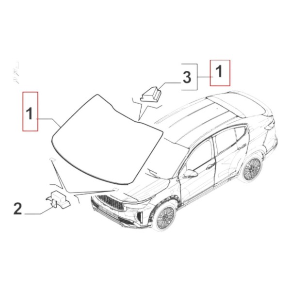 Vidro Parabrisa Sem Sensor Fiat Pulse Fastback 52194274 Preto